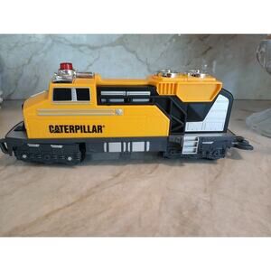 Toy State CATERPILLAR Construction Train Locomotive Engine CAT Yellow Works Fast